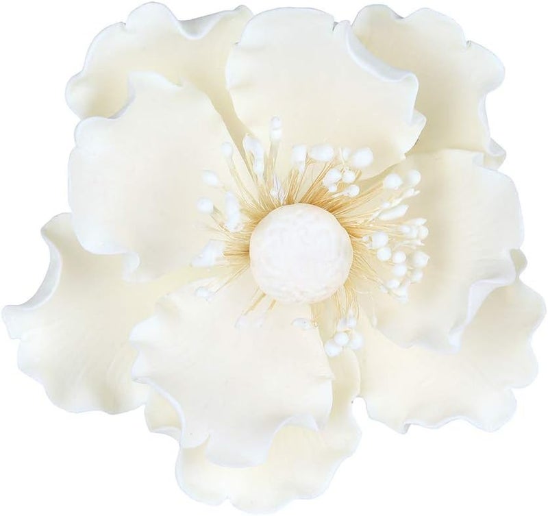 O'Creme Gumpaste Anemone Flower Set of 3 White - Image 1